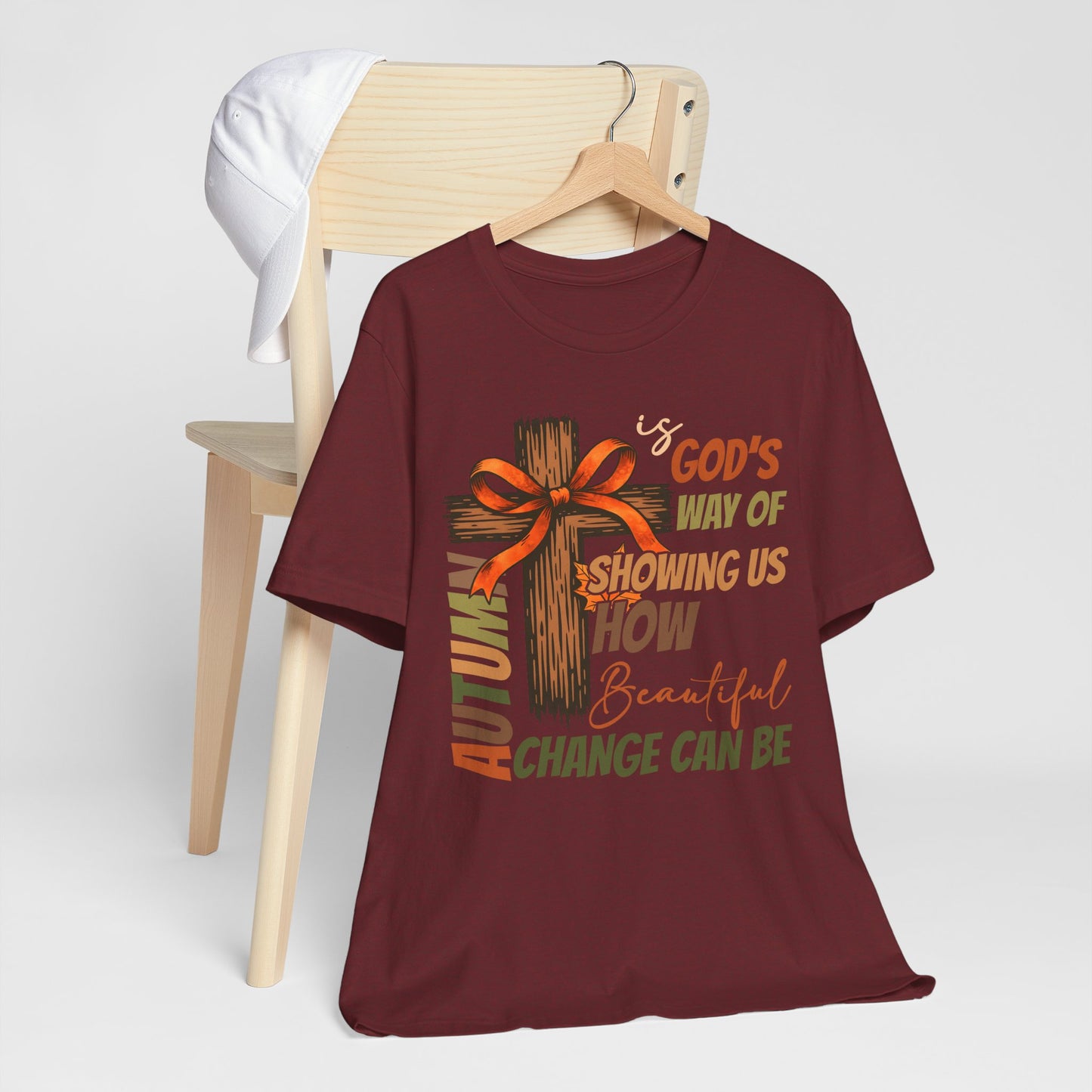 Autumn Is God’s Way Shirt – Coquette Bow Christian Cross Fall Thanksgiving Tee