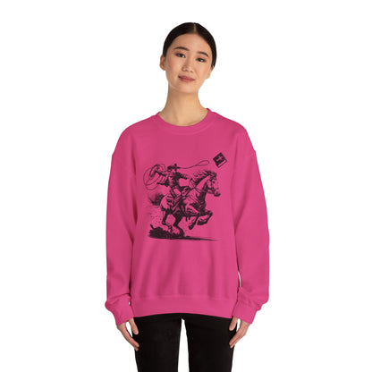 Retro Cowboy Riding Horse Sweatshirt – Christian Scripture Western Rodeo Pullover