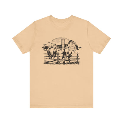 Western Cowboy Horse Racing Shirt – Texas Rodeo Country Cowgirl Tee