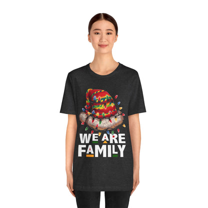 We Are Family Black Christmas Shirt – Afrocentric Matching Holiday Melanin Tee