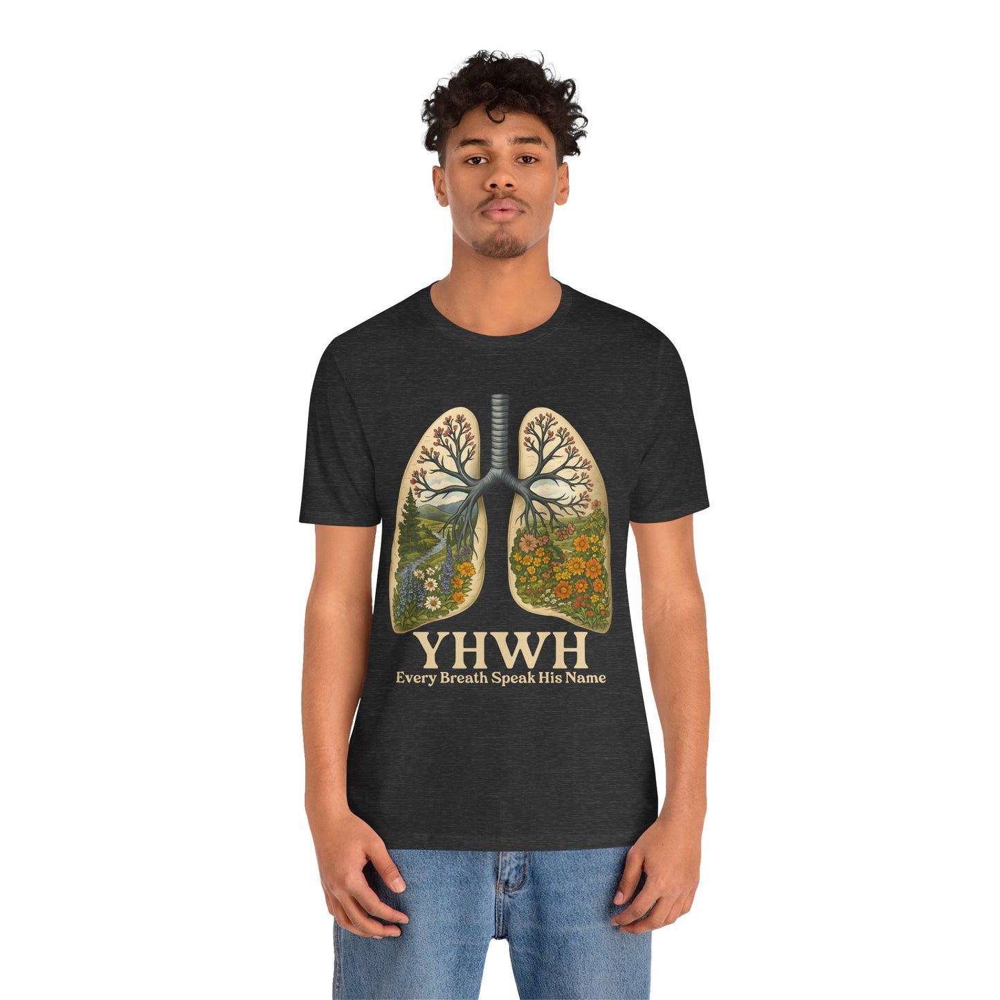 YHWH Every Breath Speaks His Name Shirt – Christian Forest Lungs Tee