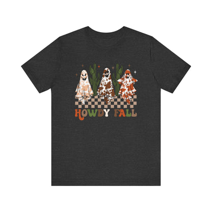 Howdy Fall Retro Ghost Shirt – Western Cowboy Cowgirl Halloween Tee