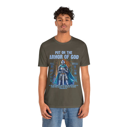 Put On the Armor of God Shirt – Christian Ephesians 6:11 Bible Verse Warrior Tee
