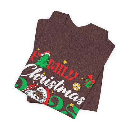 Family Christmas 2025 Shirt – Black Santa Afrocentric Matching Holiday Tee