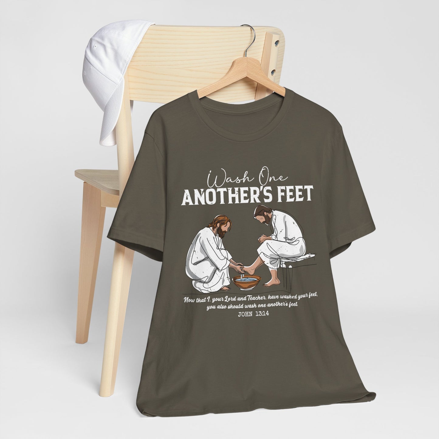 Wash One Another’s Feet Shirt – John 13:14 Christian Servant Heart Tee