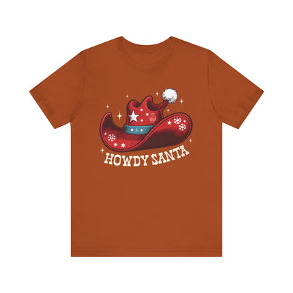 Howdy Santa Shirt – Funny Cowboy Claus Western Christmas Holiday Pajama Tee