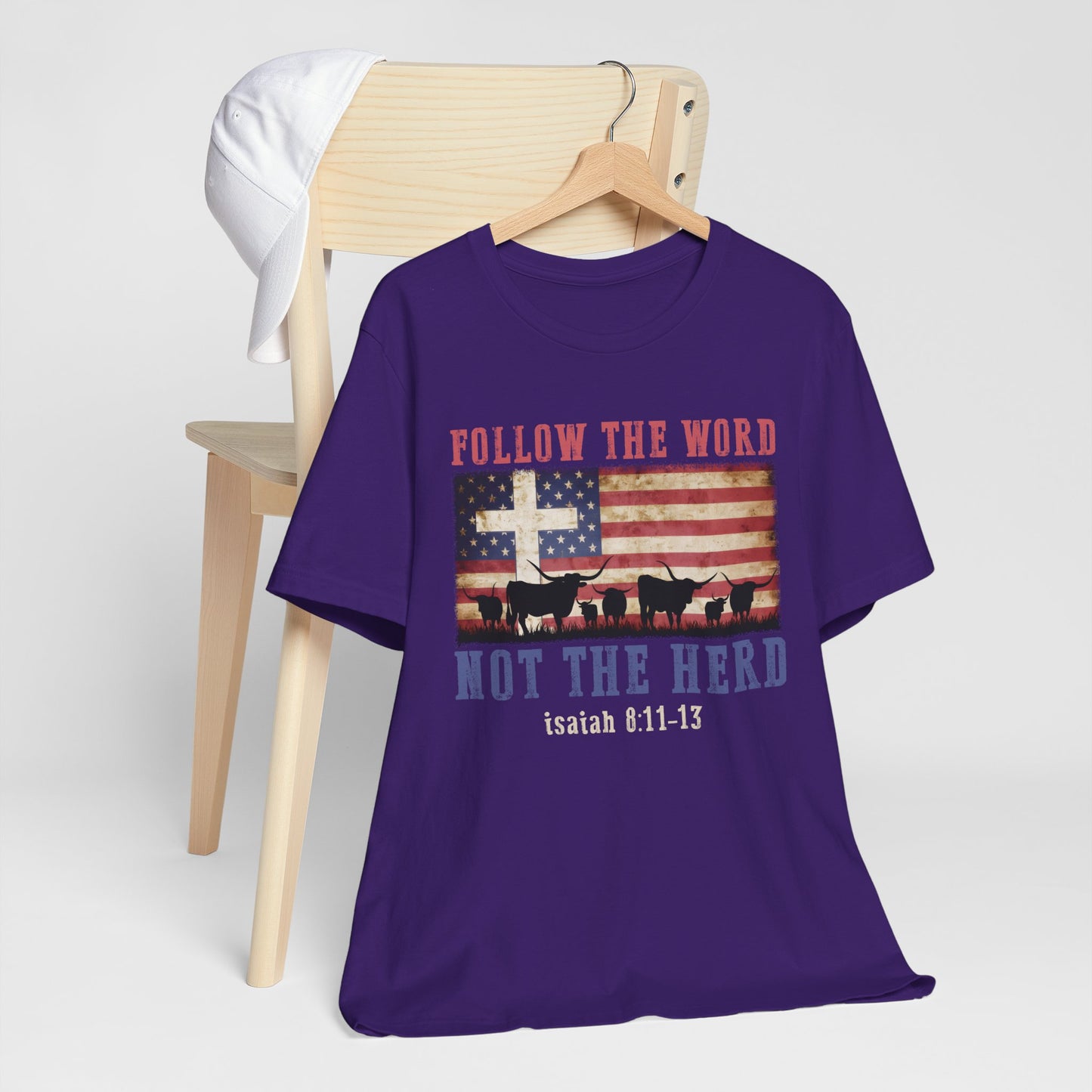 Follow the Word Not the Herd Shirt – Faith US Flag Christian Western Tee