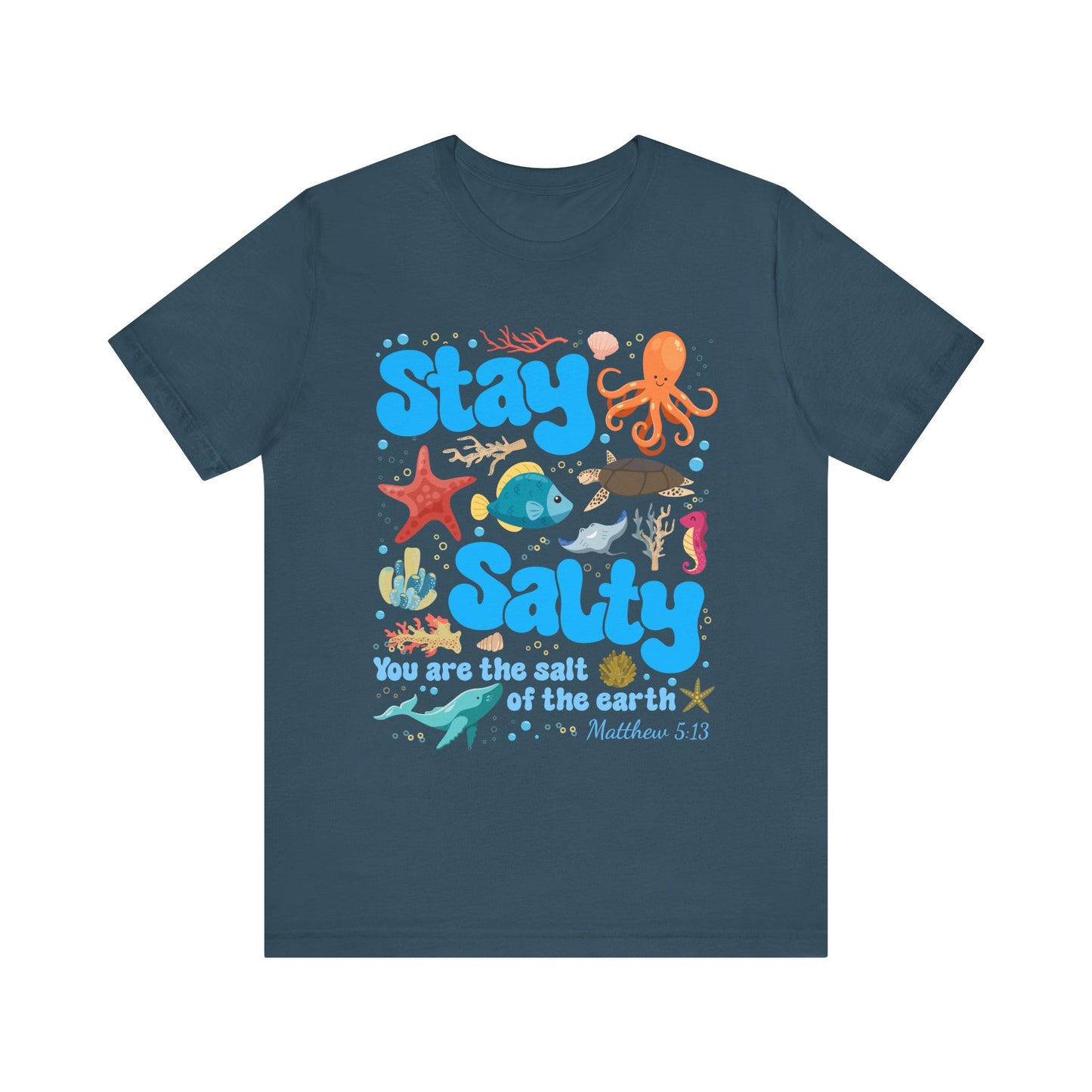Stay Salty Shirt – Matthew 5:13 Christian Faith Ocean Kids Teachers Tee