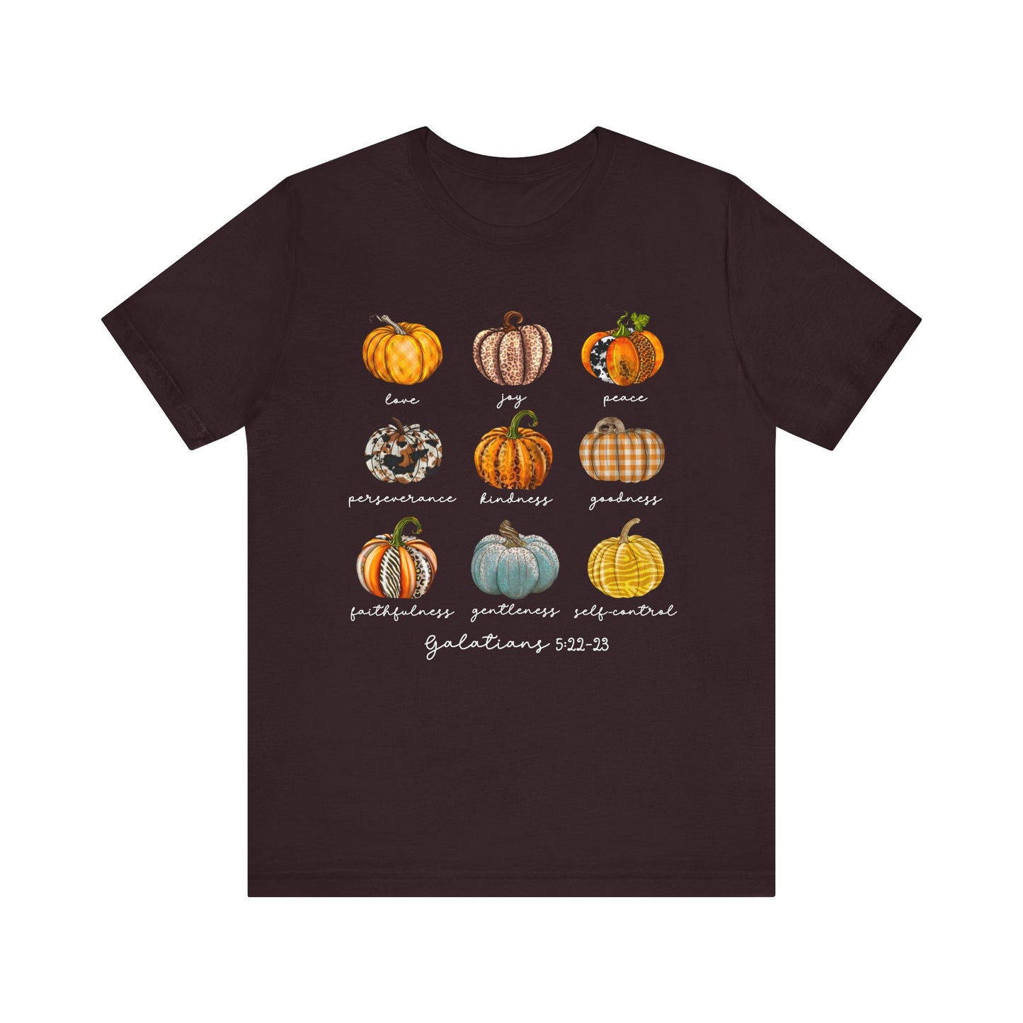 Pumpkin Buffalo Plaid Bible Verse Shirt – Galatians Christian Thanksgiving Tee
