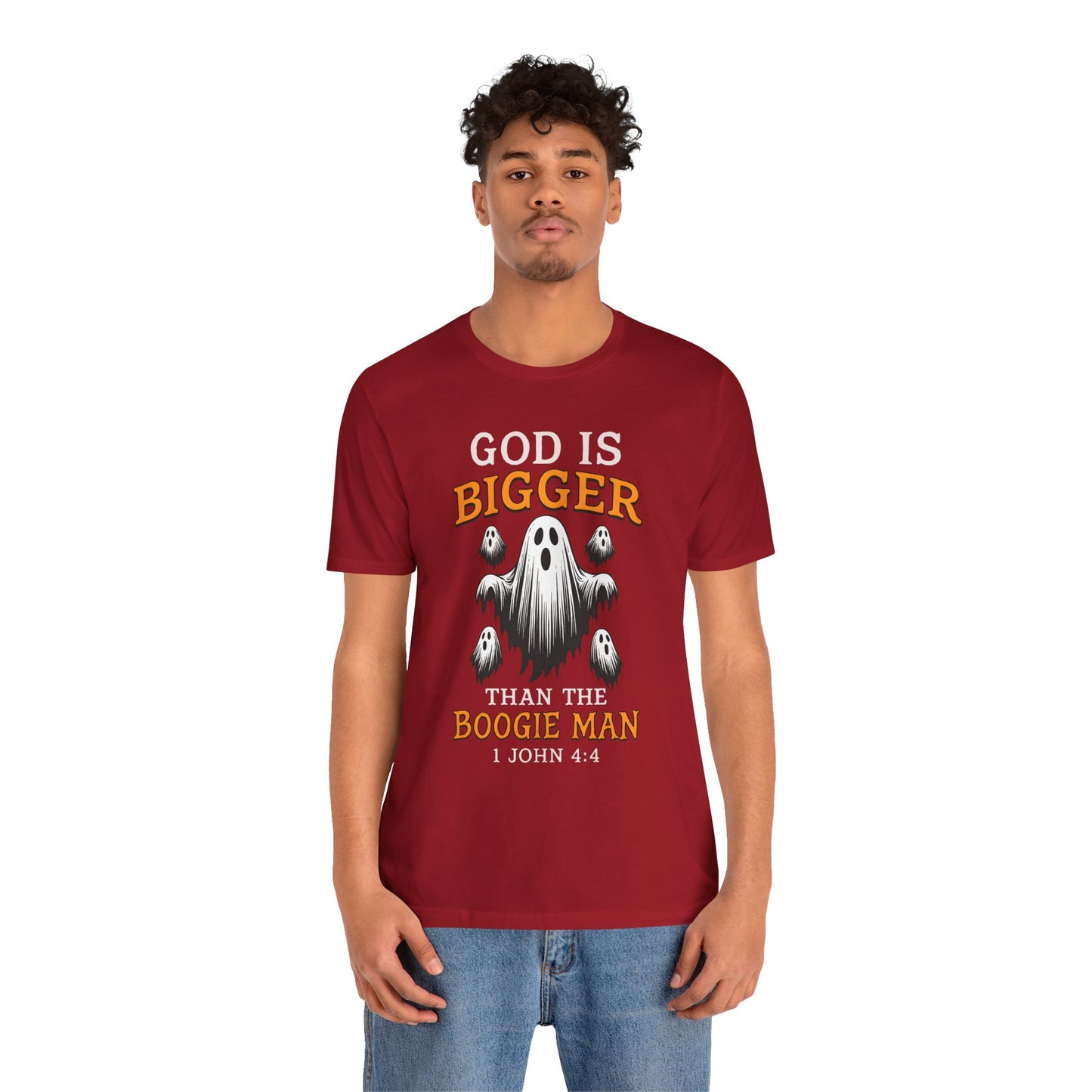 God Is Bigger Than the Boogie Man Shirt – Christian Ghost Halloween Faith Tee