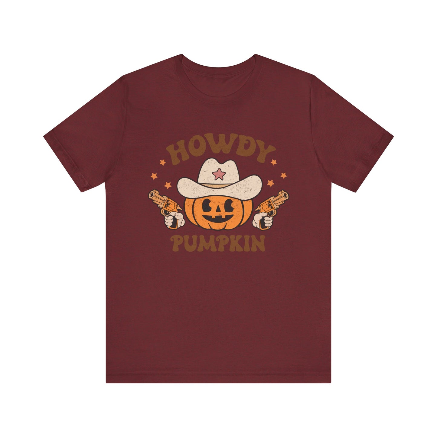 Howdy Pumpkin T-Shirt, Retro Western Cowboy Cowgirl Halloween Tee