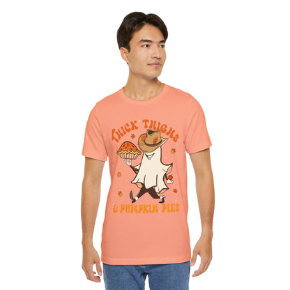 Thick Thighs Pumpkin Pies Shirt – Funny Howdy Ghost Western Halloween Tee