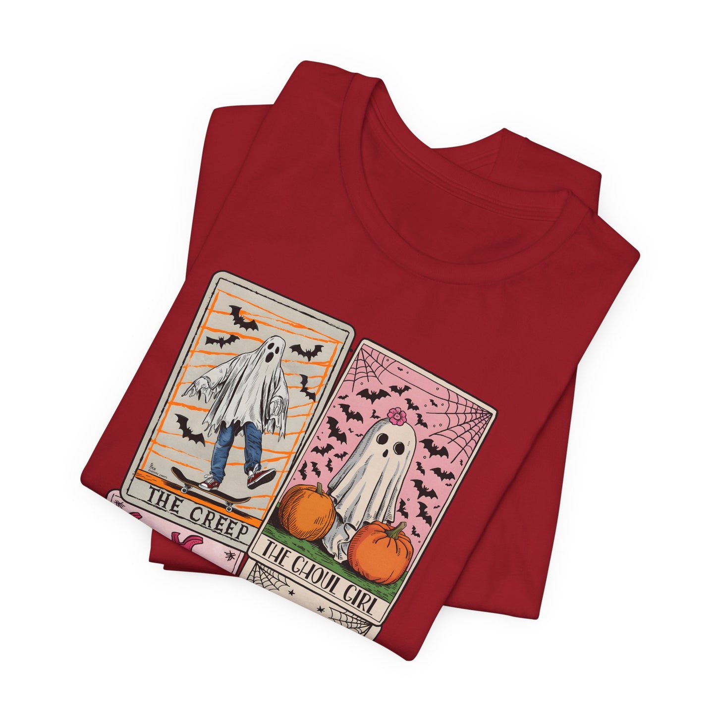 Halloween Tarot Card Ghost Shirt – The Creep, The Ghoul Girl, The Floaty Tee