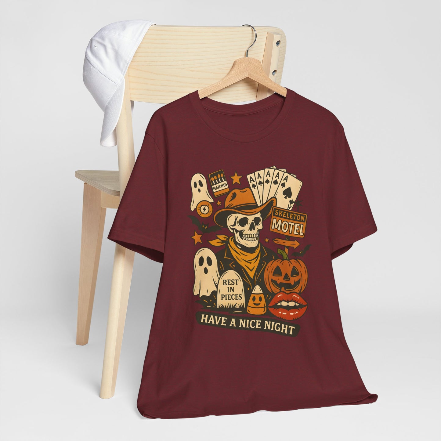 Have A Nice Night Shirt – Spooky Cowboy Skeleton Western Halloween Tee