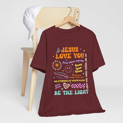 Jesus Loves You Shirt – Groovy Retro Christian Faith Encouragement Bible Tee