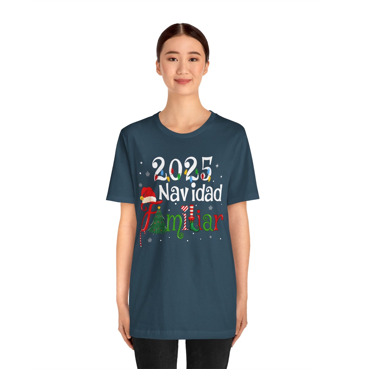 Navidad Familiar 2025 Shirt – Spanish Feliz Navidad Matching Holiday Tee