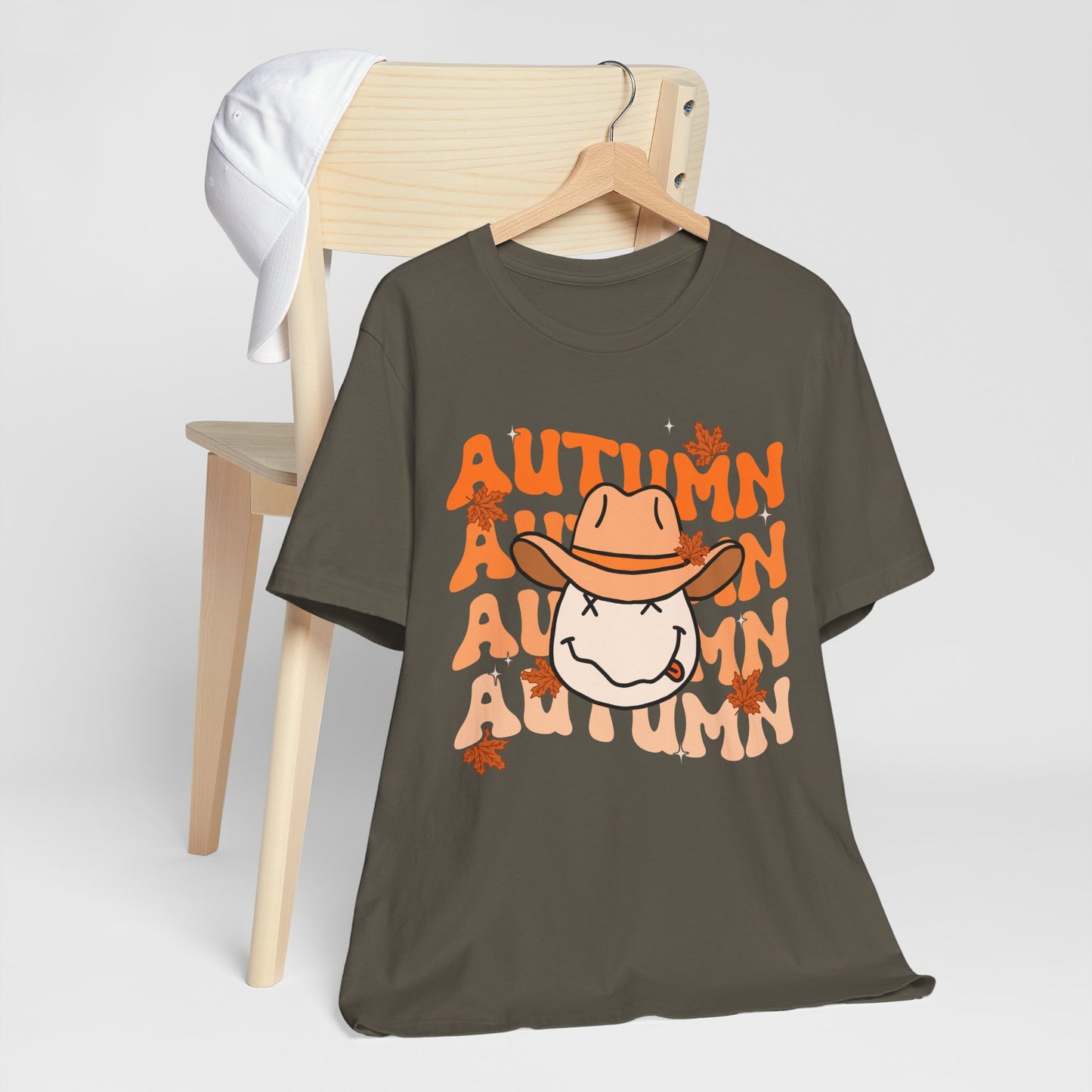 Retro Groovy Fall Shirt – Vintage 70s Smile Face Pumpkin Halloween Tee