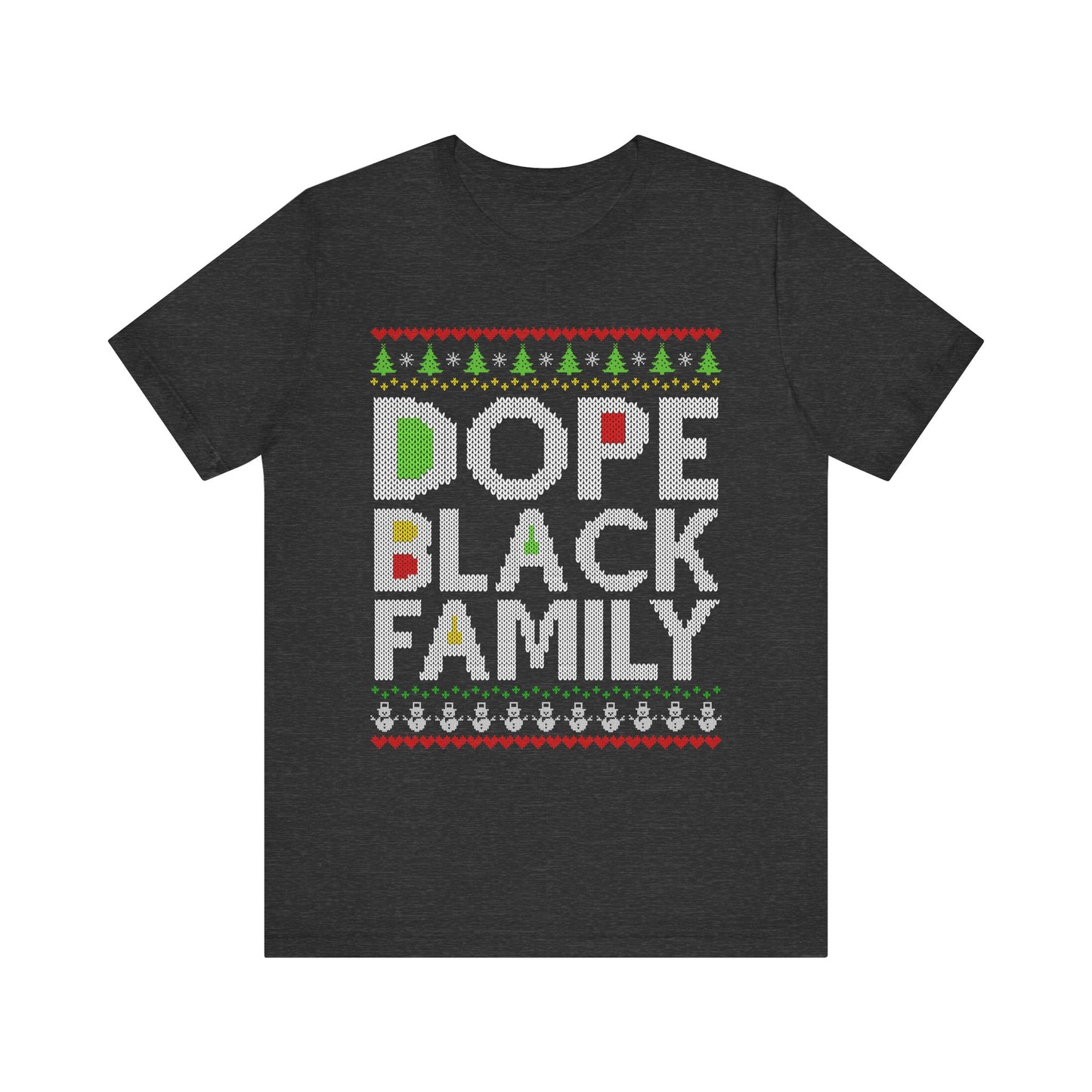 Dope Black Family Ugly Christmas Sweater – Afrocentric Holiday Shirt, Funny Matching Christmas Tee for Proud Black Families