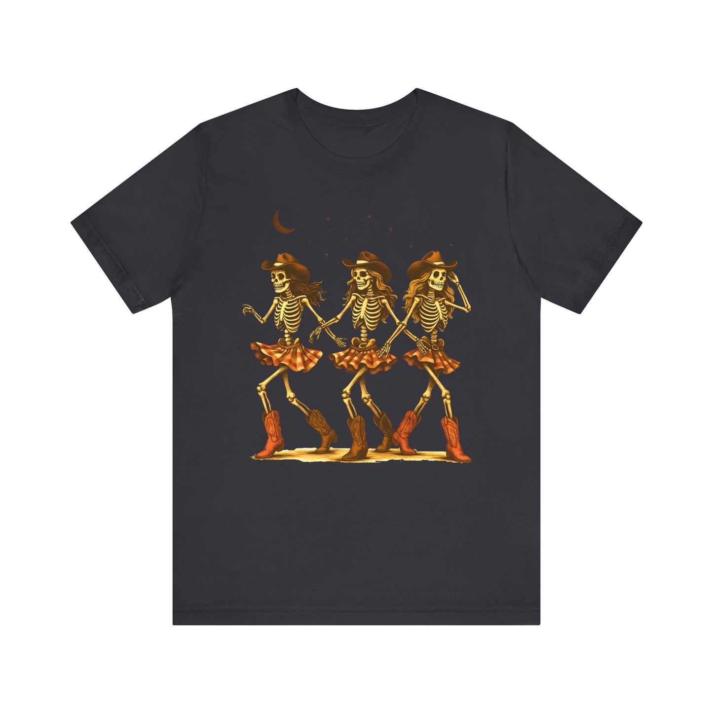 Skeleton Cowgirls Shirt Line Dancing Western Halloween Rodeo Tee