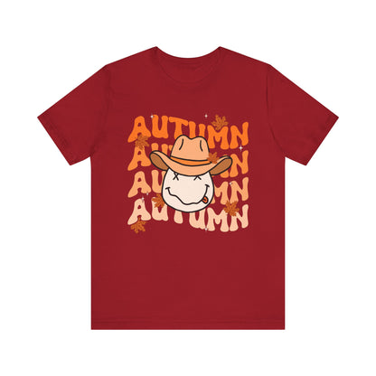 Retro Groovy Fall Shirt – Vintage 70s Smile Face Pumpkin Halloween Tee