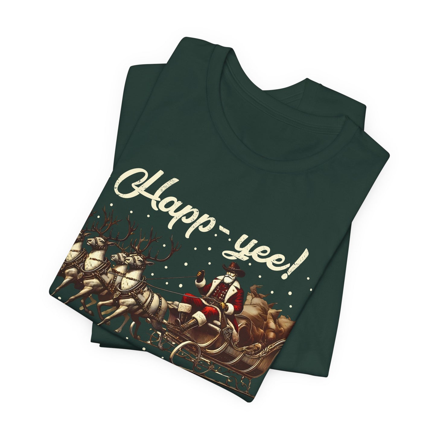 Happy Yeehaw Holidays Shirt – Funny Western Howdy Santa Christmas Tee