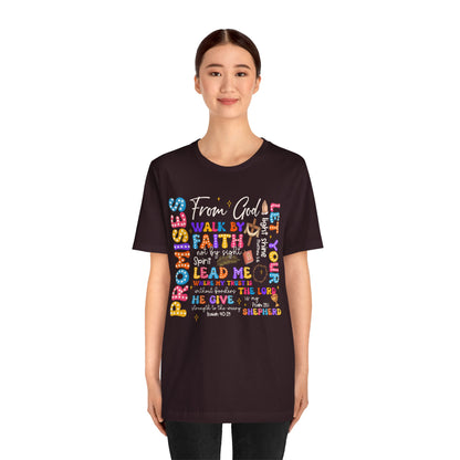 Walk by Faith Not by Sight Shirt – Christian 2 Corinthians 5:7 Groovy Scripture Tee