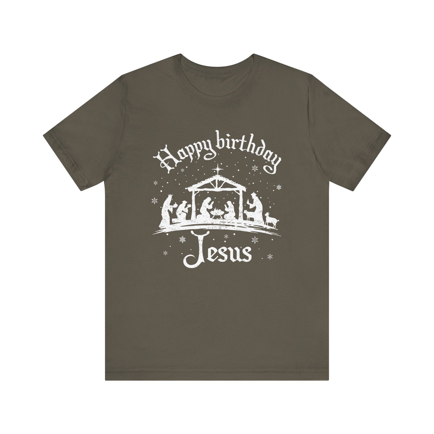 Happy Birthday Jesus Shirt – Christian Nativity Faith-Focused Christmas Tee