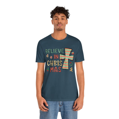 Believe in Christ-Mas Shirt – Retro Christian Jesus Vintage Holiday Faith Tee