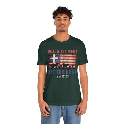Follow the Word Not the Herd Shirt – Faith US Flag Christian Western Tee