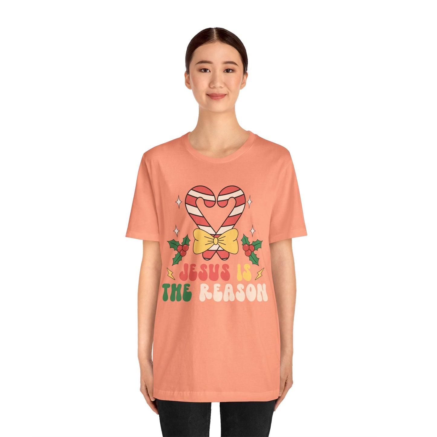 Candy Cane Jesus Shirt – Christian Christmas Pajama Tee, Holiday Faith Sleepwear