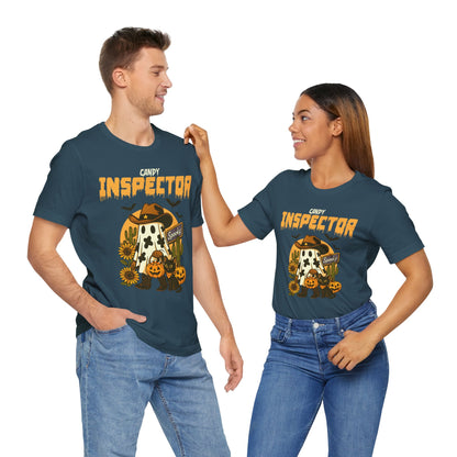 Candy Inspector Shirt – Western Ghost Cowboy Halloween Trick-or-Treat Tee