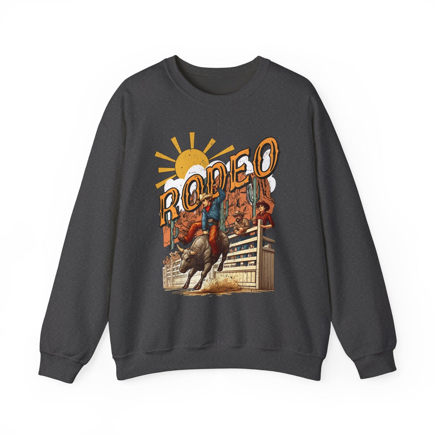 Rodeo Bull Rider Sweatshirt – Western Howdy Ranch Cowboys Bull Riding Pullover