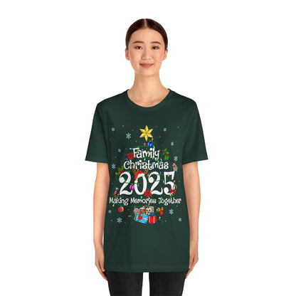 Family Christmas 2025 Tree Shirt – Festive Holiday Lights Matching Pajama Tee
