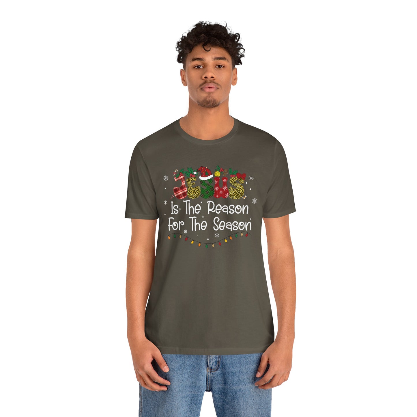 Leopard Red Plaid Christmas Jesus Shirt – Stylish Christian Faith Holiday Tee