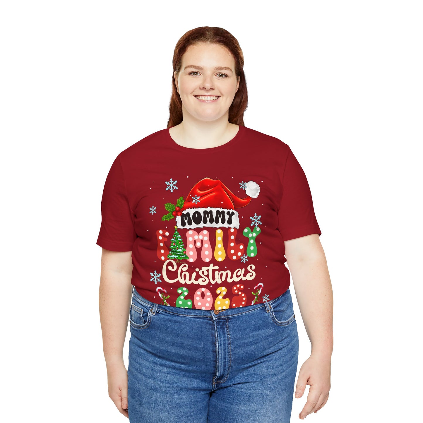 Mommy Family Christmas 2025 Shirt – Cute Matching Polka Dot Holiday Tee