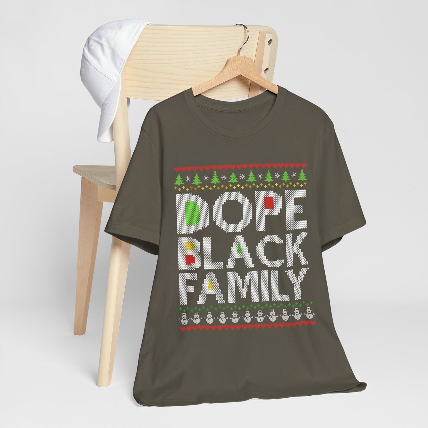 Dope Black Family Ugly Christmas Sweater – Afrocentric Holiday Shirt, Funny Matching Christmas Tee for Proud Black Families