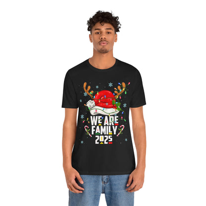 We Are Family 2025 Shirt – Afro Christmas Tree & Santa Matching Black Family Tee