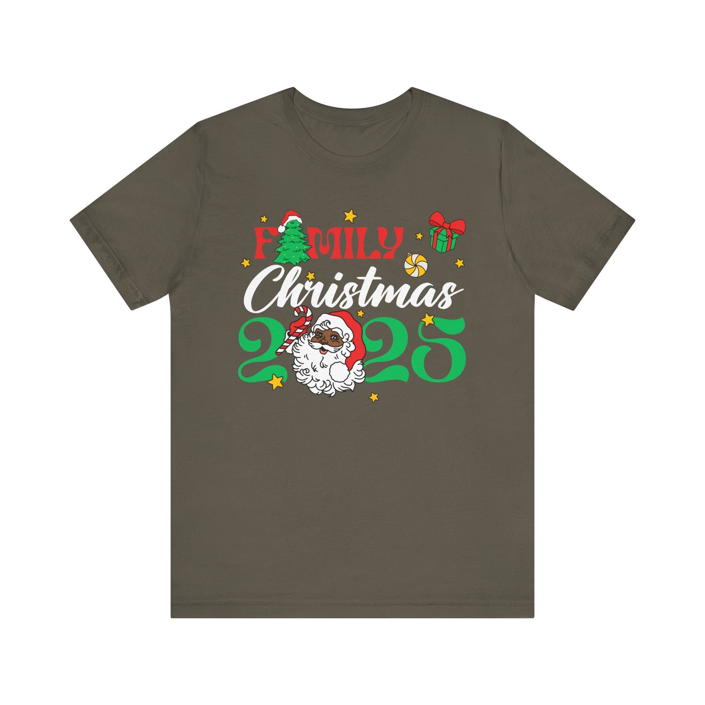 Family Christmas 2025 Shirt – Black Santa Afrocentric Matching Holiday Tee