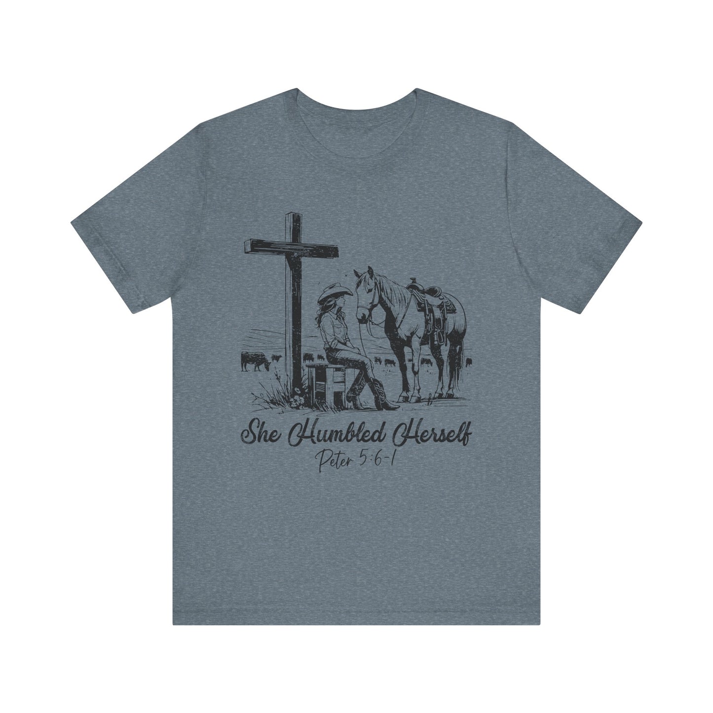 She Humbled Herself Shirt – Christian Faith Western Rodeo Country Tee