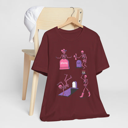 Graving Skeleton Cowgirl Shirt – Funny Western Halloween Rodeo Tee