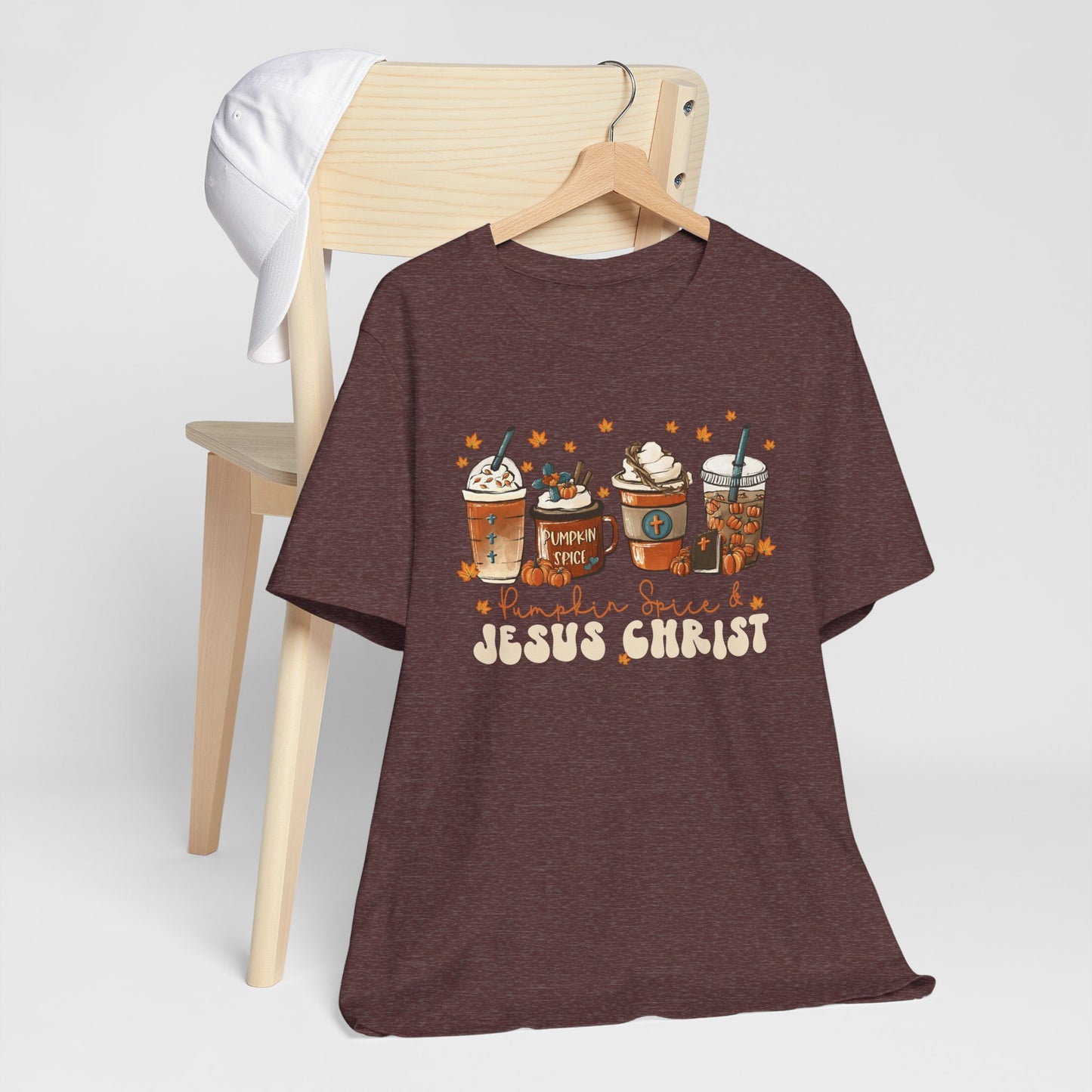Coffee Pumpkin Spice & Jesus Christ Shirt – Christian Fall Latte Thanksgiving Tee