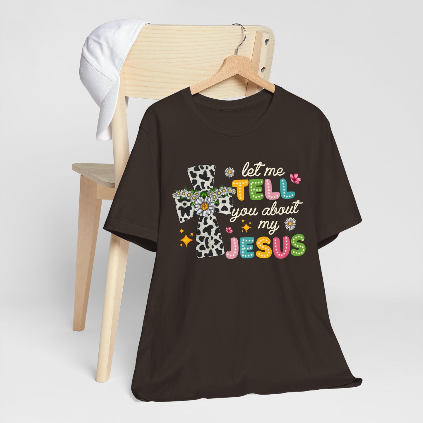 Let Me Tell You About My Jesus Shirt – Groovy Retro Christian Faith Tee