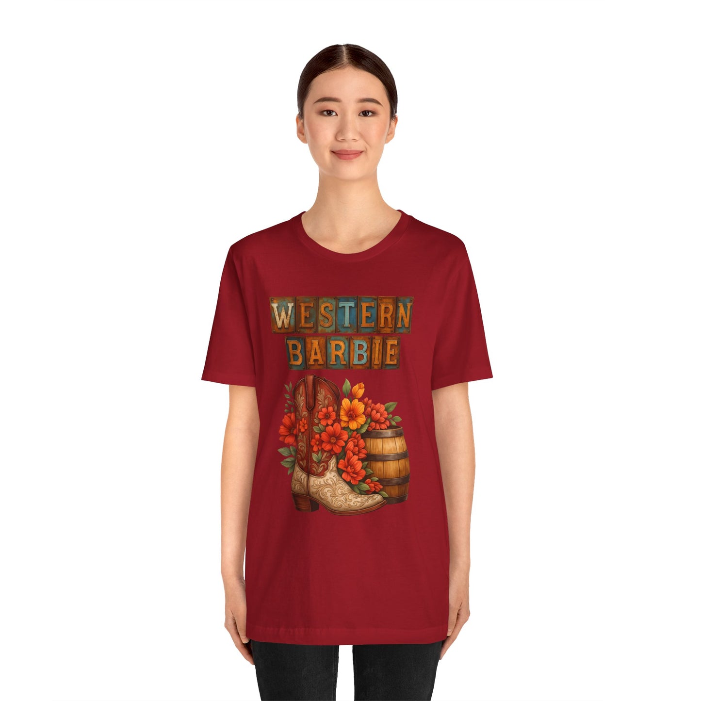 Western Barbie Cowgirl Boot Shirt – Floral Rodeo Country Girl Tee