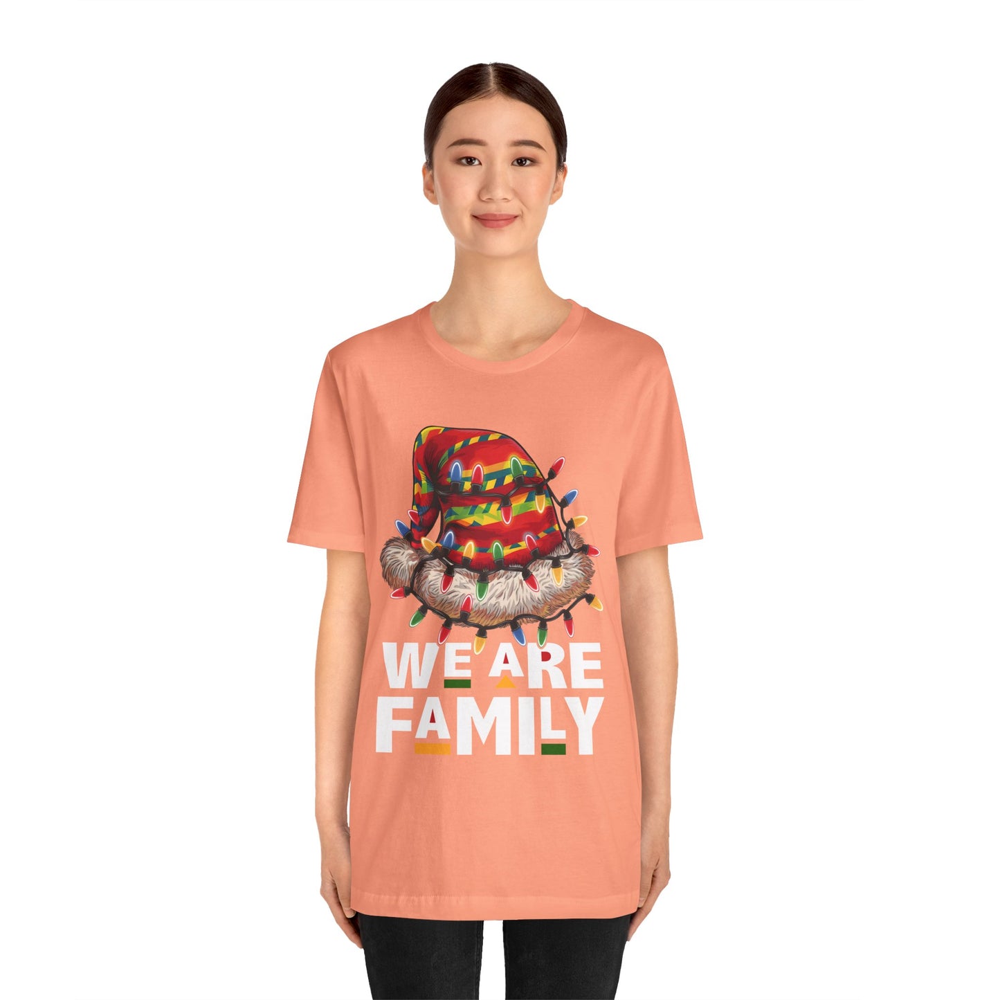 We Are Family Black Christmas Shirt – Afrocentric Matching Holiday Melanin Tee