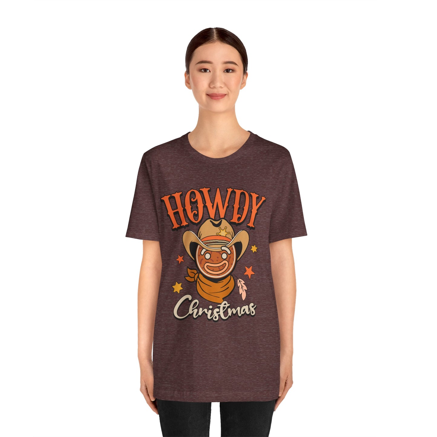 Christmas Howdy Cowboy Gingerbread Shirt – Funny Retro Western Holiday Pajama Tee