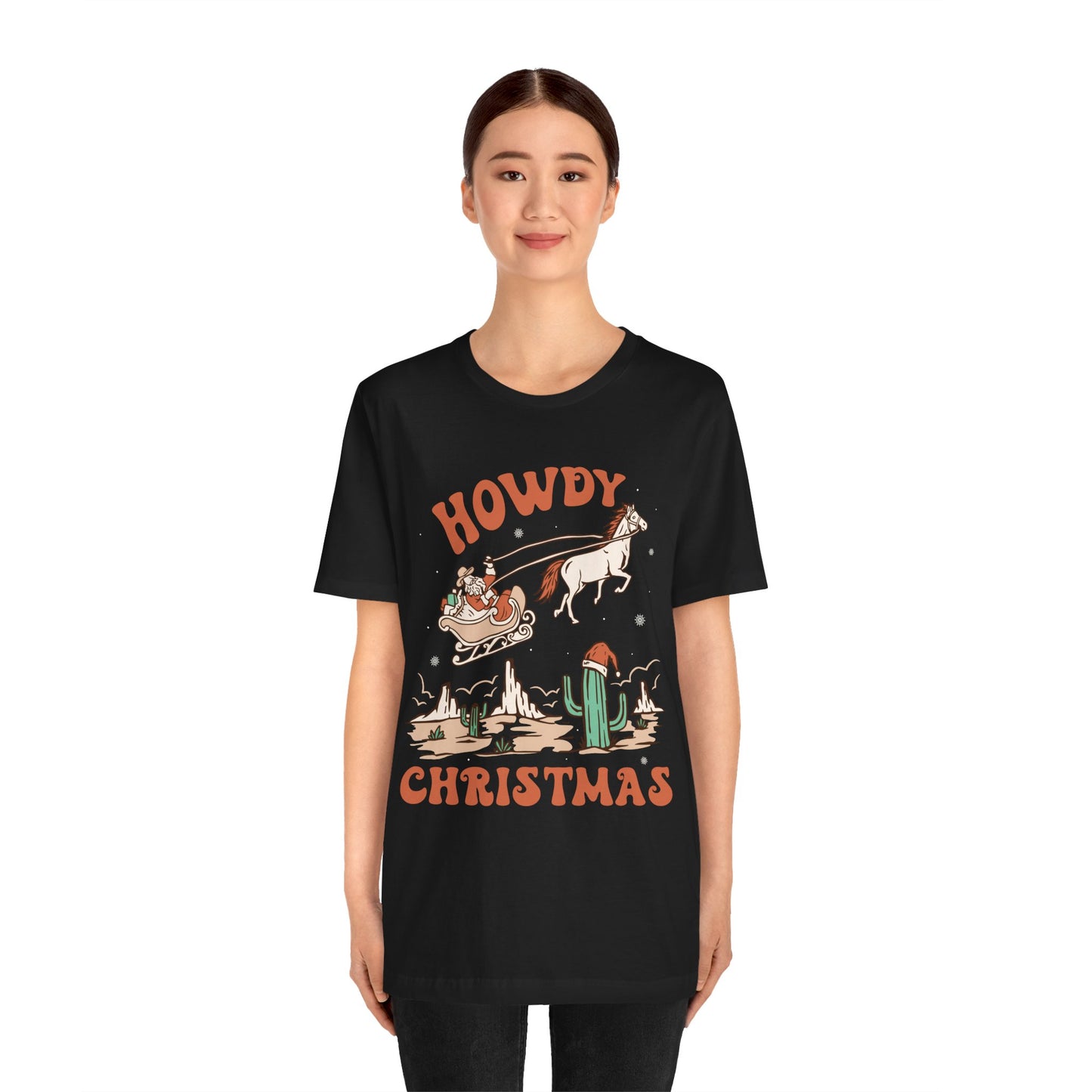 Howdy Christmas Shirt – Vintage Cowboy Santa on Horse Retro Western Holiday Tee