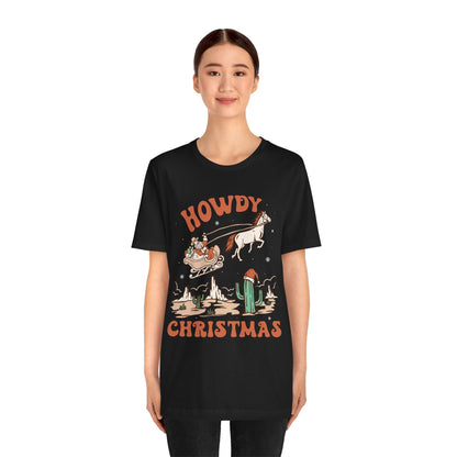 Howdy Christmas Shirt – Vintage Cowboy Santa on Horse Retro Western Holiday Tee