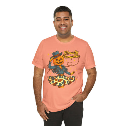Howdy Pumpkin Shirt Cute Cowgirl Halloween Tee Western Fall Outfit for Women