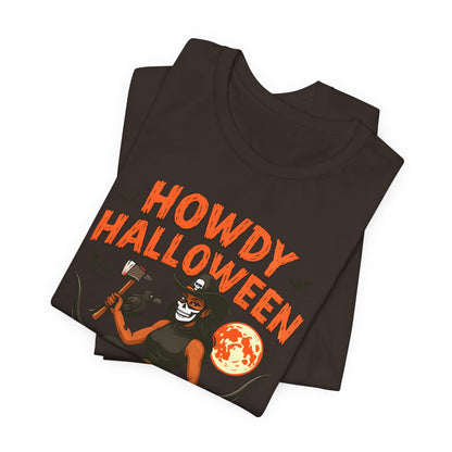 Howdy Halloween Shirt – Skeleton Cowgirl Western Fall Rodeo Tee