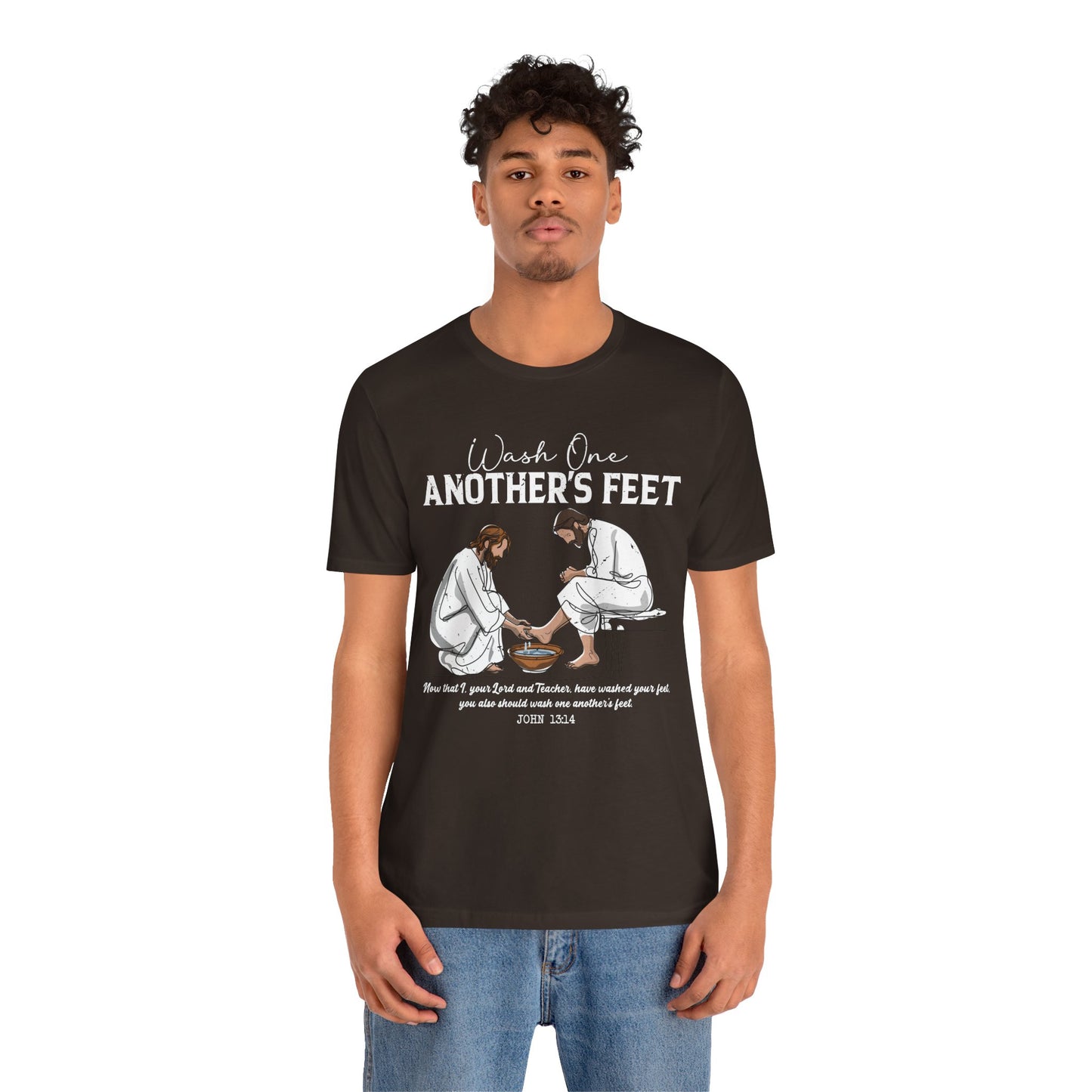Wash One Another’s Feet Shirt – John 13:14 Christian Servant Heart Tee